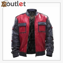 Load image into Gallery viewer, Mens Leather Bomber Flight Jacket
