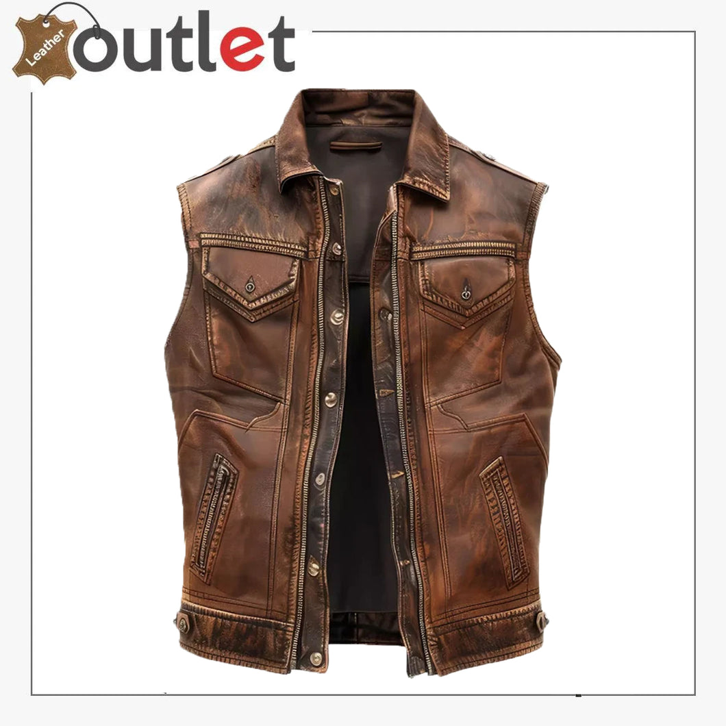 Mens Leather Vests Mens Leather Vests