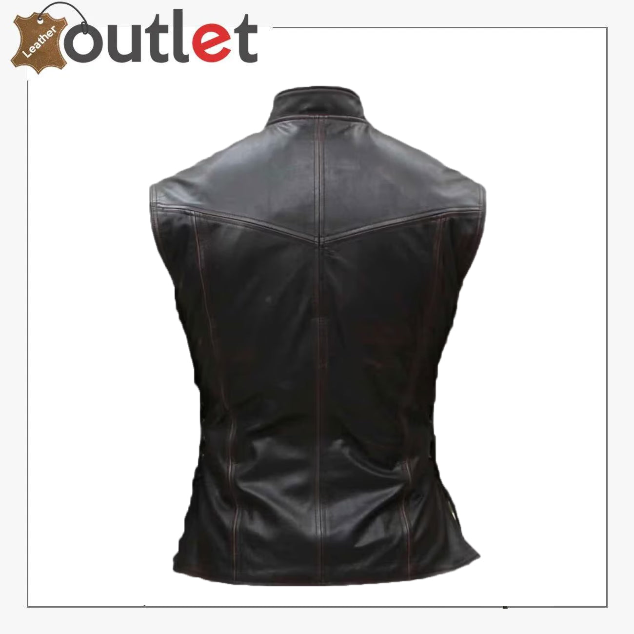 Herren Leder Westernweste