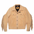 Herren Native American Western Lederjacke Braun