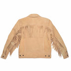 Herren Native American Western Lederjacke Braun