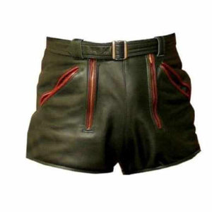 Mens Real Lambskin Leather Shorts