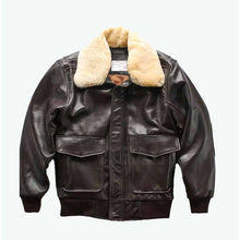 Load image into Gallery viewer, Mens Vintage Air force Flight Bomber Leather Jacket Leather Outlet
