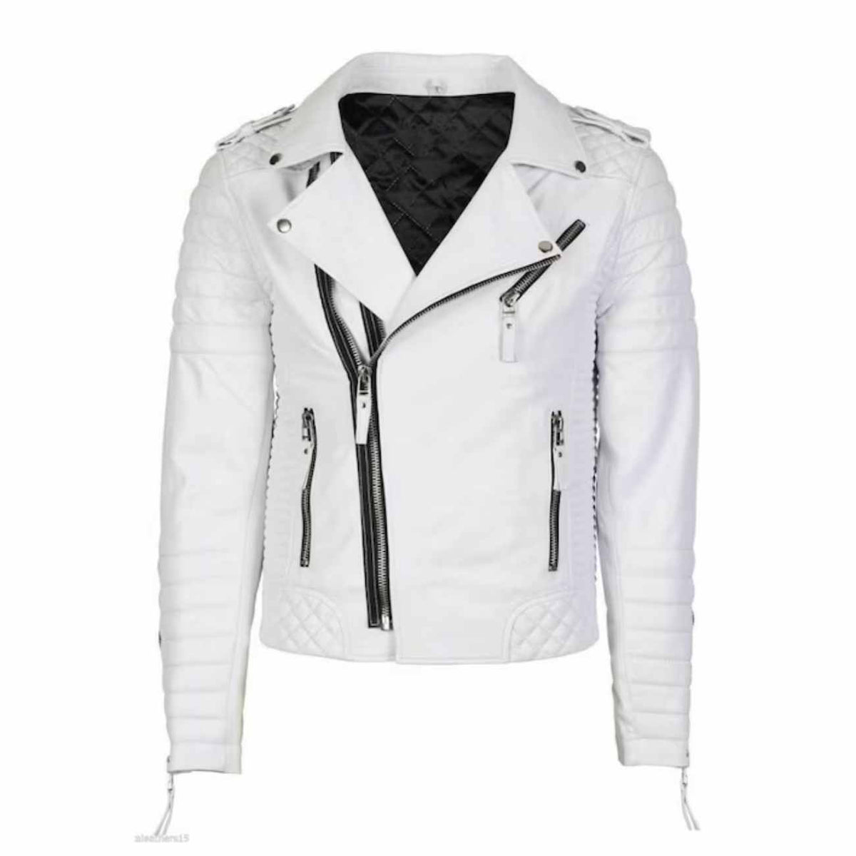 Mens White Best Leather Motorcycle Jacket Leather Outlet