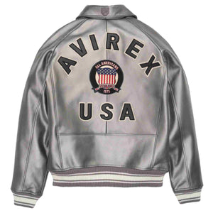 Metallic Silver Of Fashion Bomber Leather Jacket Leather Outlet