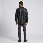 Men’s Genuine Lambskin Leather Shirt – Premium Slim Fit Leather Shirt