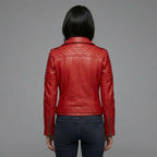 Buy Women's Red Leather  Jacket