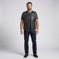 Herren-Lederweste „Passing Link“ – Biker-Club-Weste im Harley-Stil