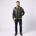 Aero Outlaw Shearling Leather Vest – Classic Biker Style