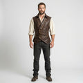 Captain Jack Sparrow Leather Vest – Pirate Steampunk Renaissance Waistcoat