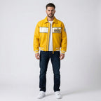 Aviators King Varsity Leather Jacket – Yellow & White Edition