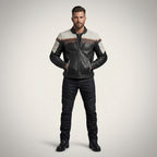 Klassische Herren-Leder-Bikerjacke – Harley Style Rider Edition