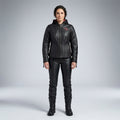 Women’s Scroll Skull Leather Motorcycle Jacket – Harley Style Edition