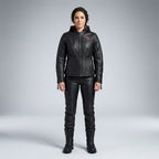 Women’s Scroll Skull Leather Motorcycle Jacket – Harley Style Edition