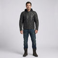 Men’s Black Hooded Leather Biker Jacket – Urban Moto Style