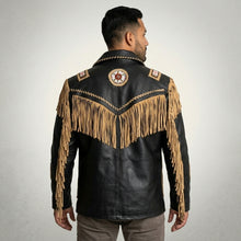 Laden Sie das Bild in den Galerie-Viewer, Men’s Black Cowhide Leather Vintage Jacket – Classic Biker Coat

