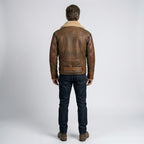 Men’s RAF B3 Aviator Shearling Leather Bomber Jacket – Flying Flight Coat