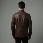 Men's Black Handmade Genuine Leather Jacket