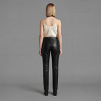 Women's Black Leather Pant