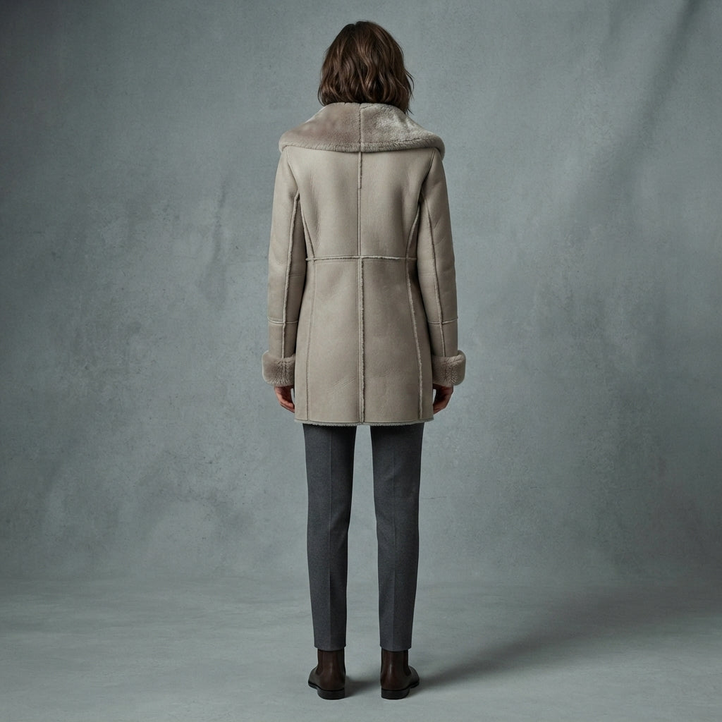 Buy Women's White Sheepskin Coat