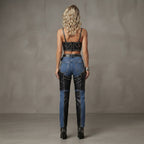 Women Black and Zinc  Leather Chaps