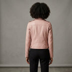 Buy Women's Pink Leather  Jacket