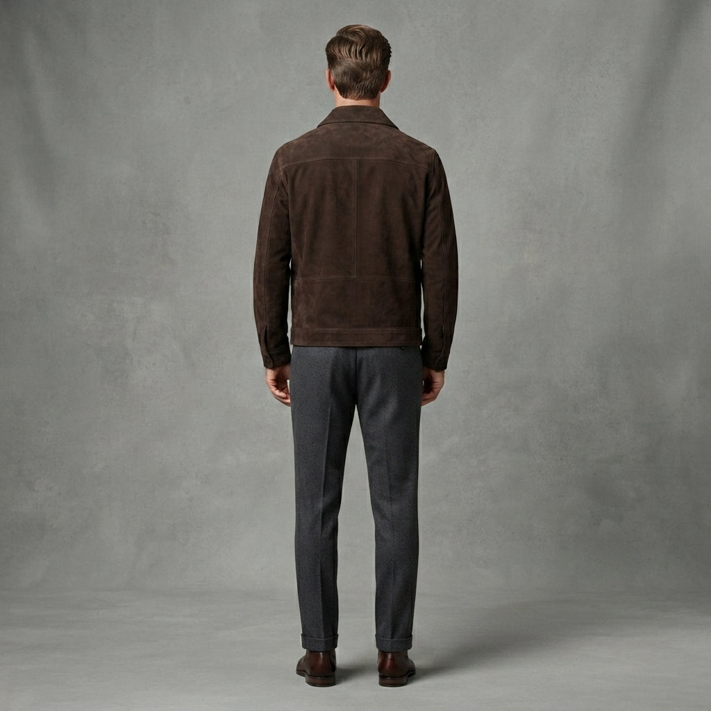 Men's Brown Suede Jacket