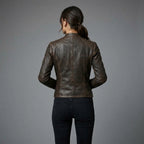 Women's Brown Leather Jacket