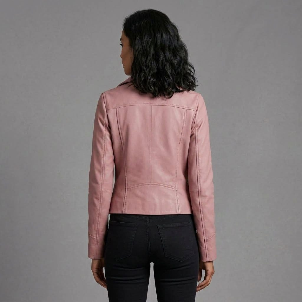 Buy Women's Pink Leather  Jacket