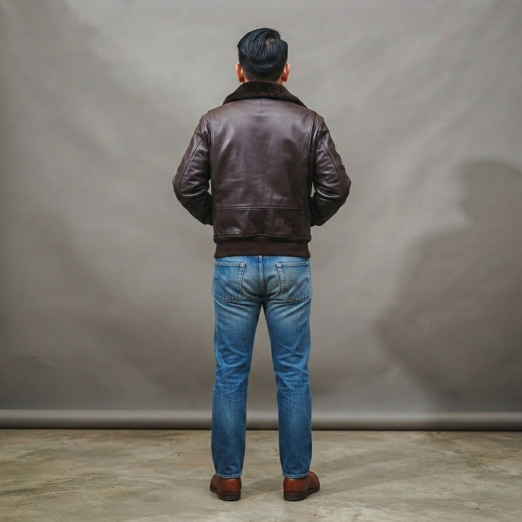 Men's G-1 Military Flight Aviator Bomber Jacket