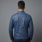 Blue Men's Cafe Racer Jacket