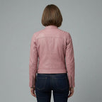 Buy Women's Pink Leather  Jacket
