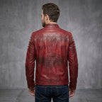 Men's Red Leather Jacket