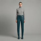 Women's Green Leather Pant