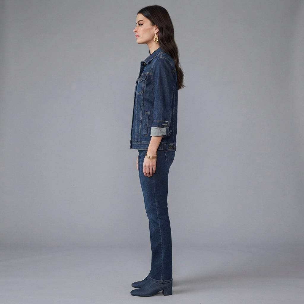 Buy Roman Blue Classic Cotton Denim Jacket  for Women's