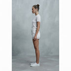 Women's  Faux White Leather Shorts