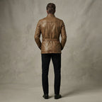 Men's Brown Leather Field Jacket