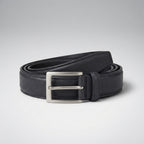 Men's  Black Soft Genuine Full Grain Cow Leather Belt