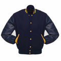 Navy Blue and Yellow Baseball Style Jacket
