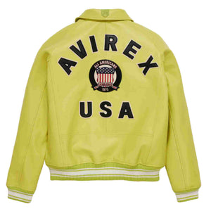 New Avirex Fashion Glacier Color Jacket Leather Outlet