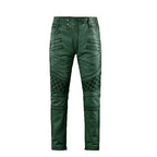 Men's Handmade Green Leather Pants – Premium Craftsmanship