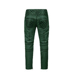 Men's Handmade Green Leather Pants – Premium Craftsmanship