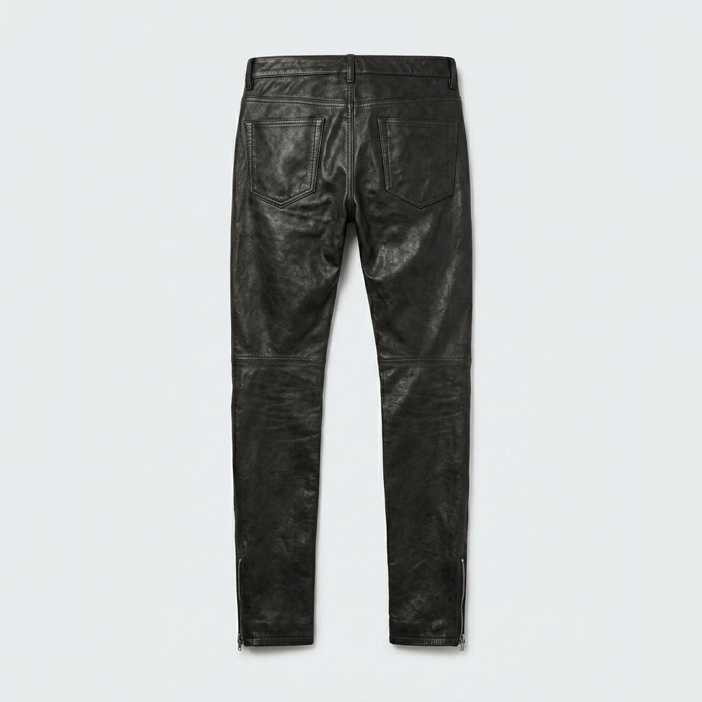 Men’s Leather Biker Pants – Motorcycle Riding Pants