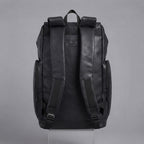 Black Walker Cow Leather Backpack