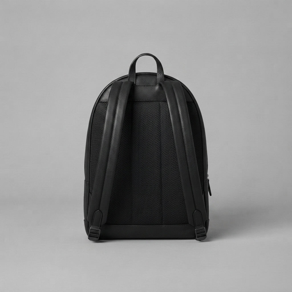Mini Black Walker Cow Leather Backpack