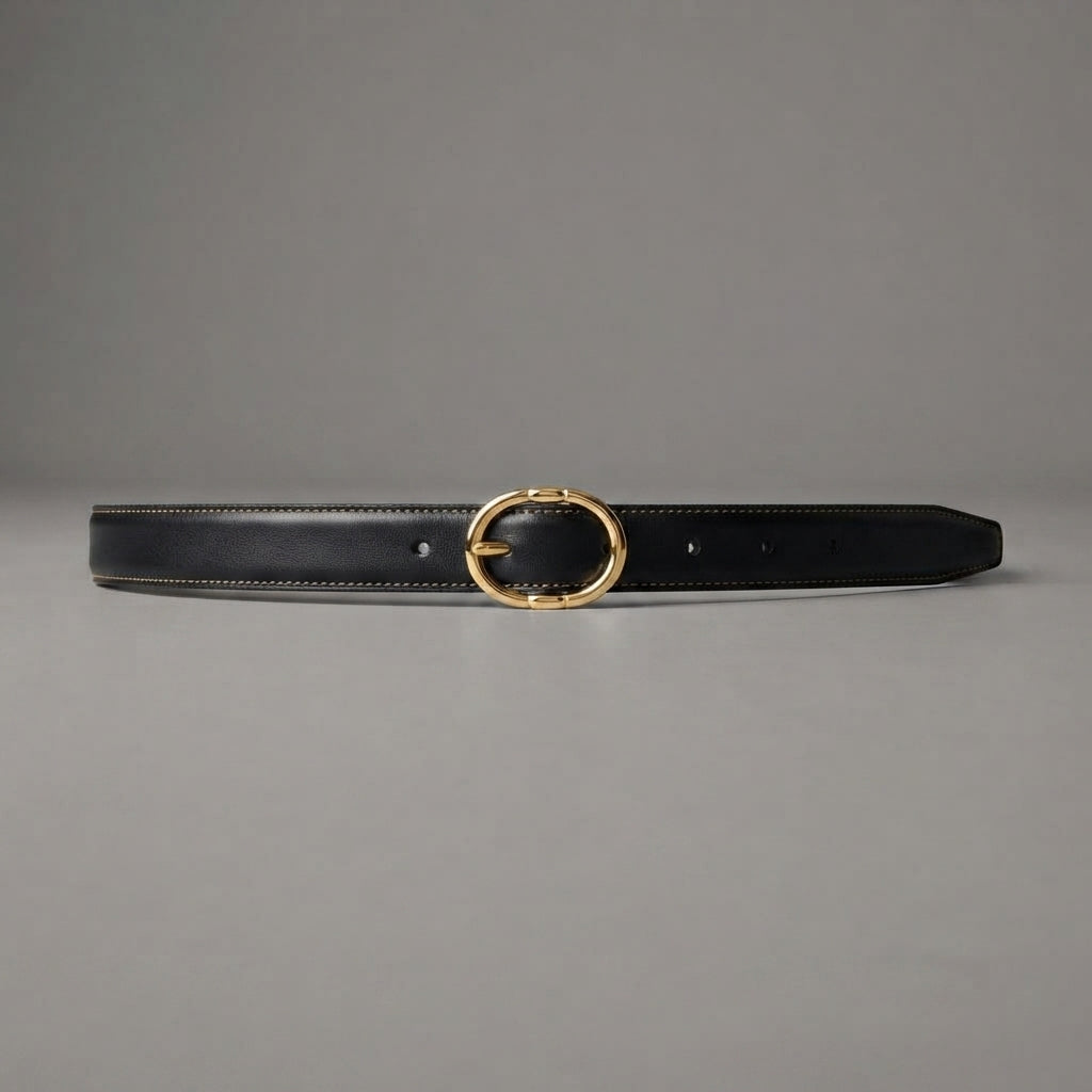 Women's Black  Leather Belt
