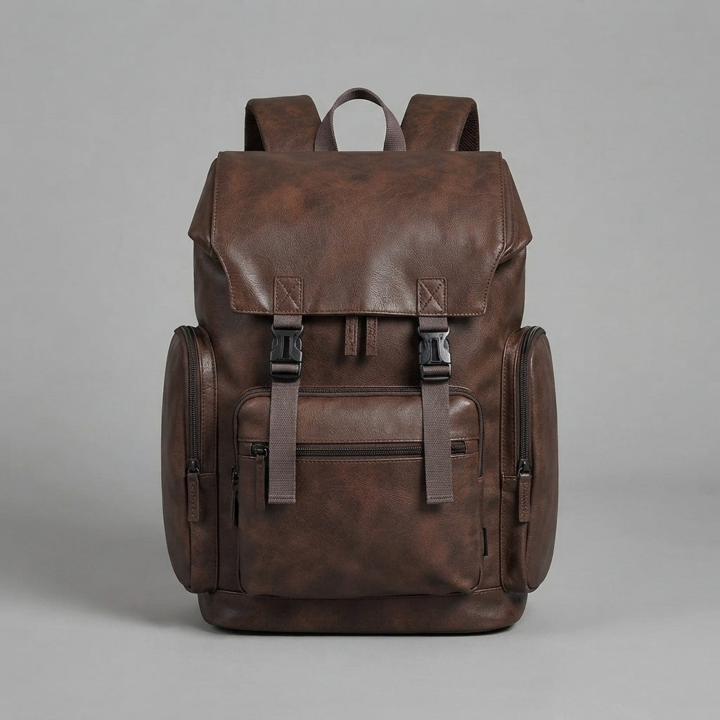 Choclate Brown Walker Cow Leather Backpack