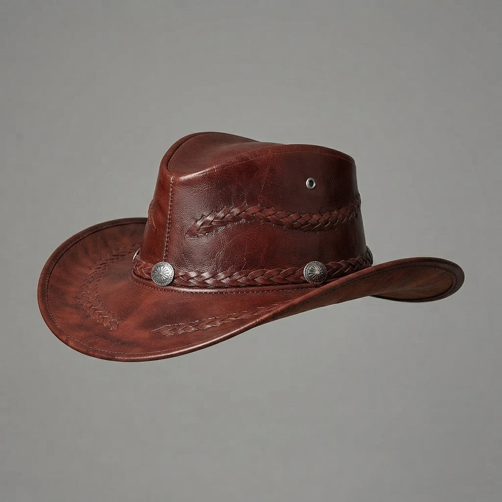 Buy Men's Western Leather Cowboy Hat