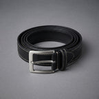New Men's Black Genuine Full Grain Cow Leather Belt