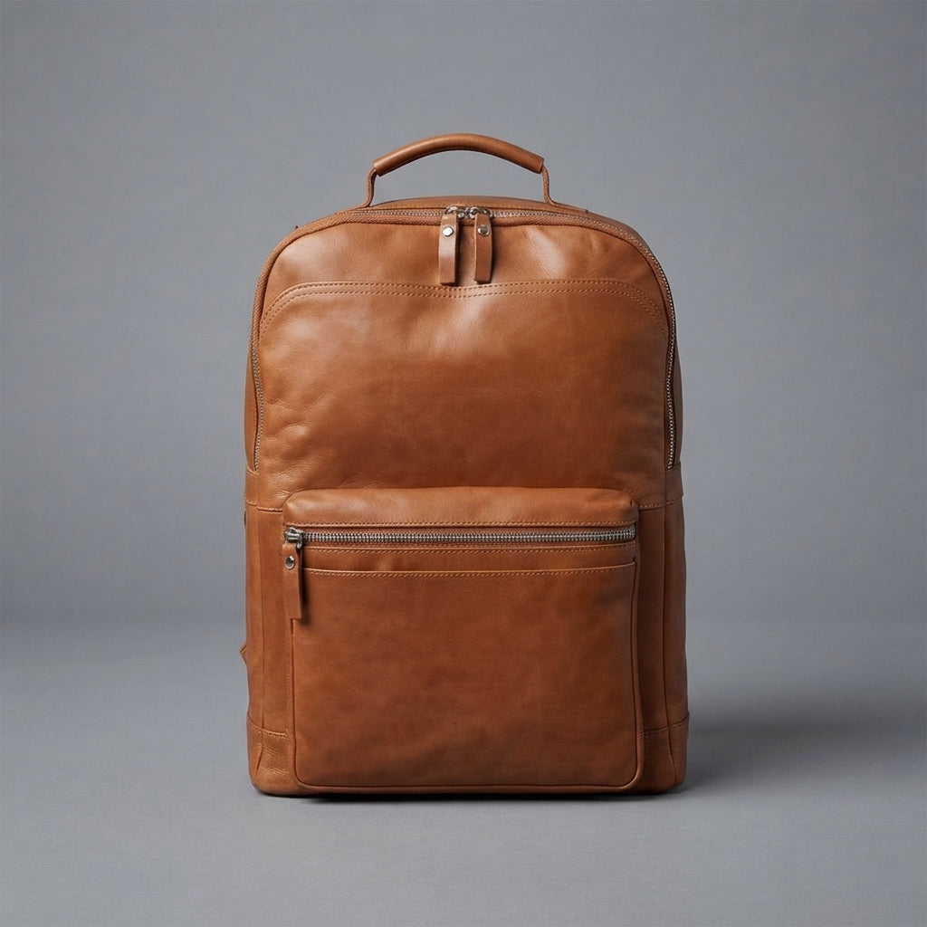 Brown Walker Cow Leather Backpack